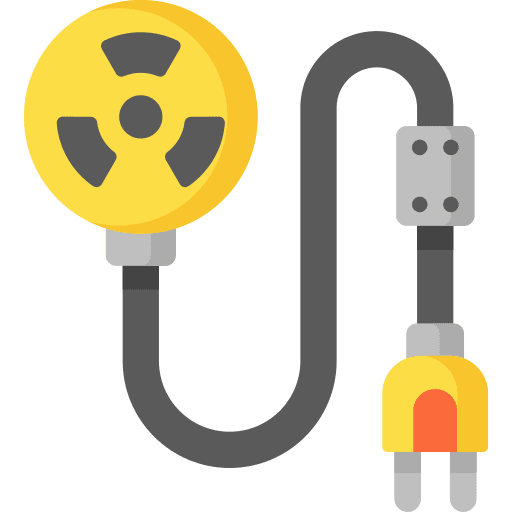 Power radiation power radioactive icon