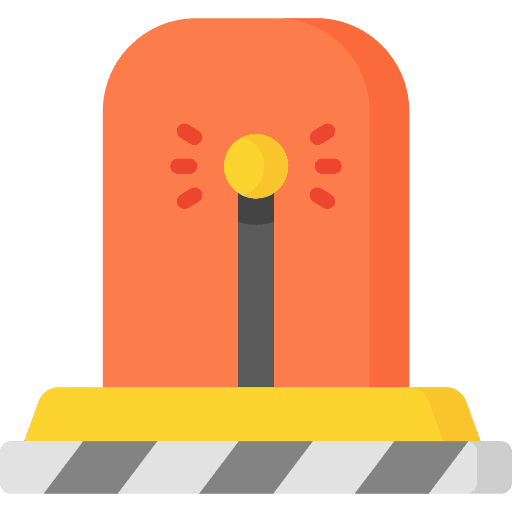 Alarm police danger flashlight icon
