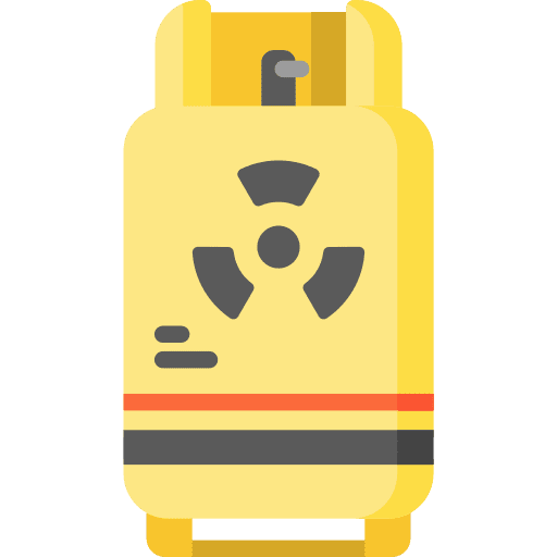 Gas fuel nuclear ecology and environment icon