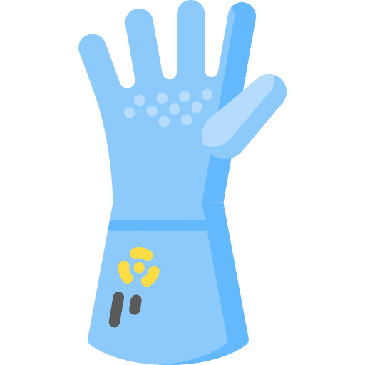 Gloves healthcare and medical protective clothing hazmat icon