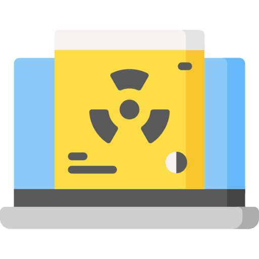 Nuclear research ecology and environment laptop icon