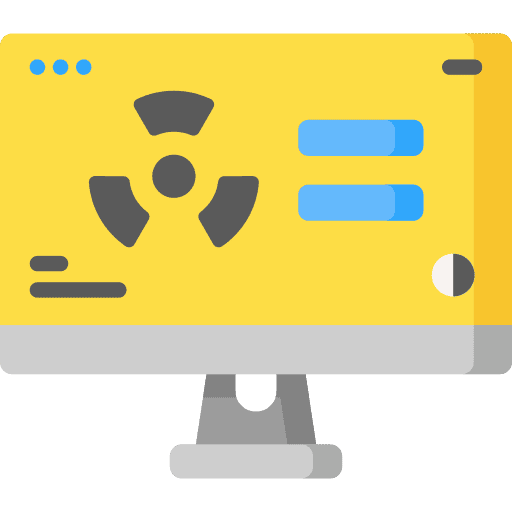 Nuclear screen computer ecology and environment icon