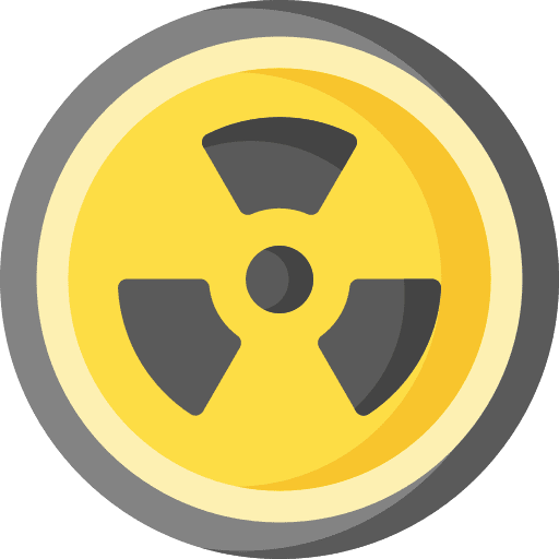Nuclear signaling alert sign icon