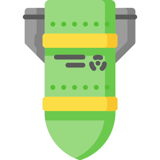 Nuclear bomb ecology and environment nuclear explosion icon