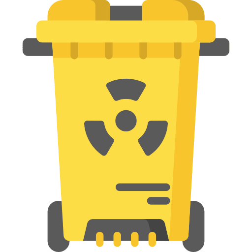 Trash ecology and environment bin nuclear icon