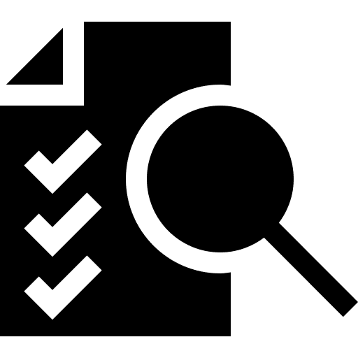 Inspection files and folders document search icon