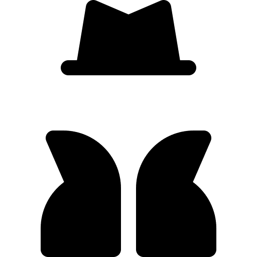 Invisible man hat superpower character icon