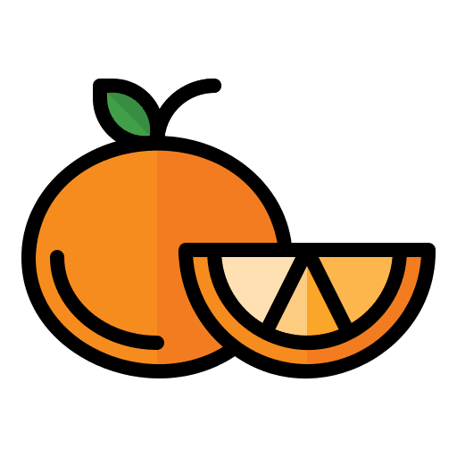Orange food and restaurant diet vegetarian icon Orange food and restaurant diet vegetarian icon