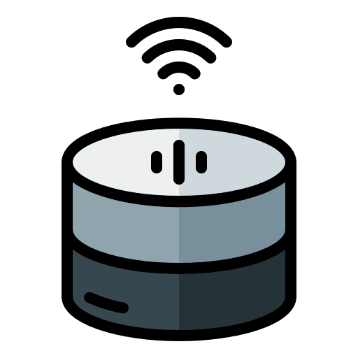 Voice assistant automation smart home domotics icon