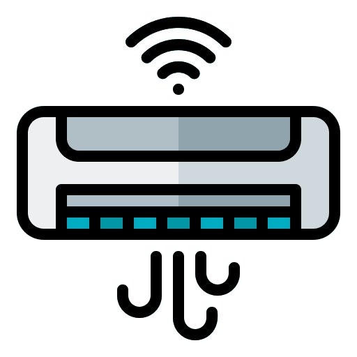 Air conditioning internet of things air conditioner wifi icon Air conditioning internet of things air conditioner wifi icon
