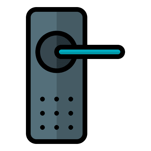 Door lock smarthome home door knob icon Door lock smarthome home door knob icon