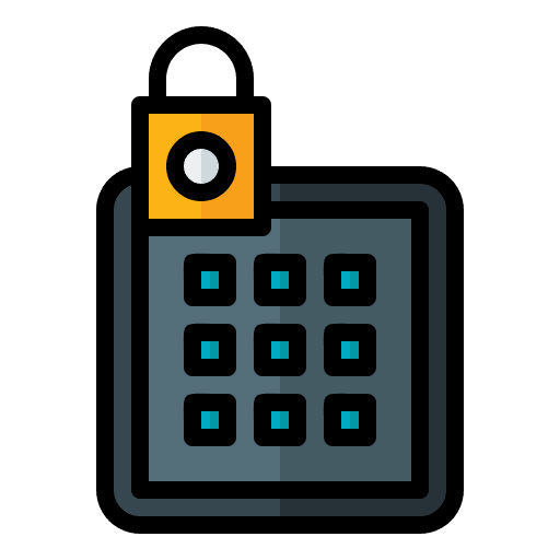 Password electronic panel password icon Password electronic panel password icon