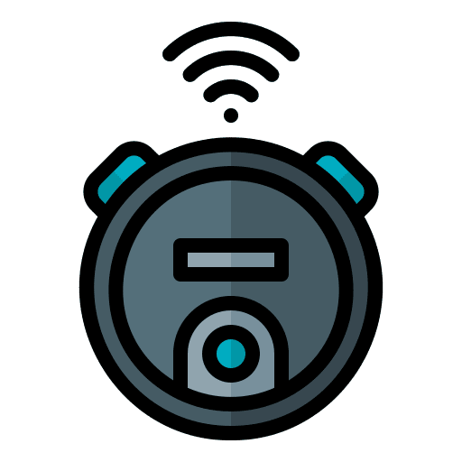 Robot vacuum cleaner home automation robot vacuum cleaner smart house icon Robot vacuum cleaner home automation robot vacuum cleaner smart house icon
