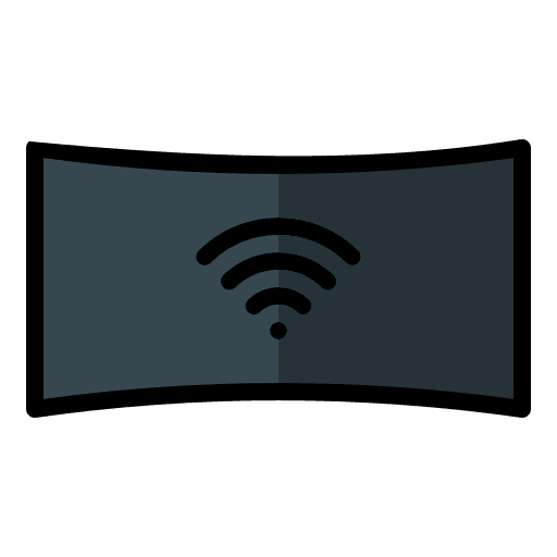 Smart tv smart tv electronics curved icon Smart tv smart tv electronics curved icon