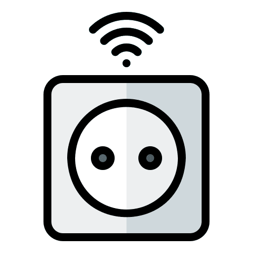 Wall socket smart house smart home plug icon