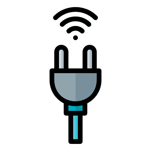 Plug socket internet of things smart house icon Plug socket internet of things smart house icon