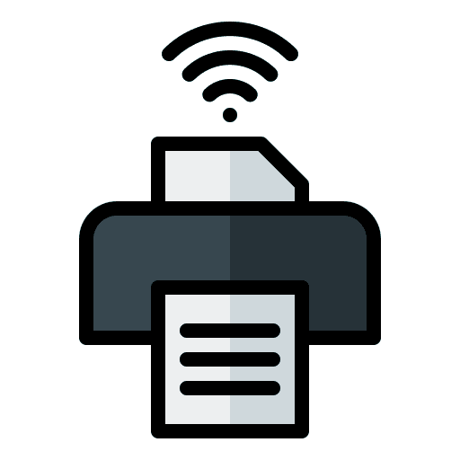 Printer electronics print internet of things icon Printer electronics print internet of things icon