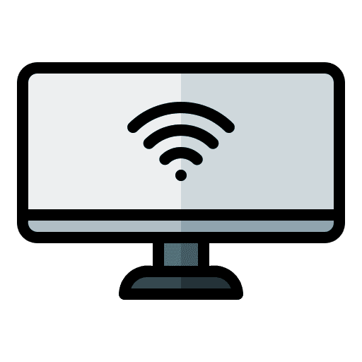 Smart tv electronics wifi signal internet of things icon Smart tv electronics wifi signal internet of things icon
