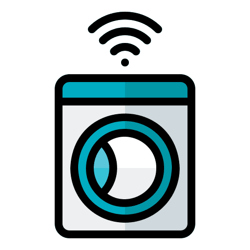 Washing machine furniture and household housekeeping laundry icon Washing machine furniture and household housekeeping laundry icon