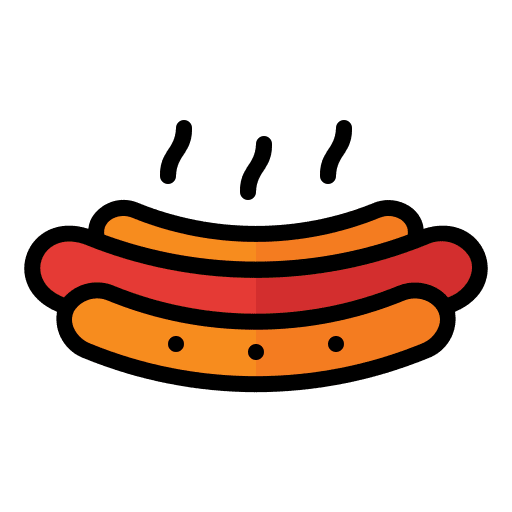 Hot dog sandwich fast food junk food icon Hot dog sandwich fast food junk food icon