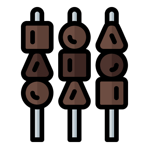 Satay meat food and restaurant asian food icon