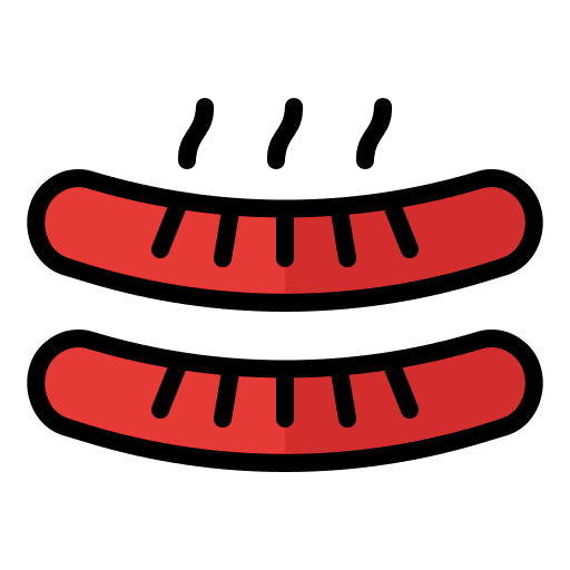 Sausage grilled food and restaurant sausage icon Sausage grilled food and restaurant sausage icon