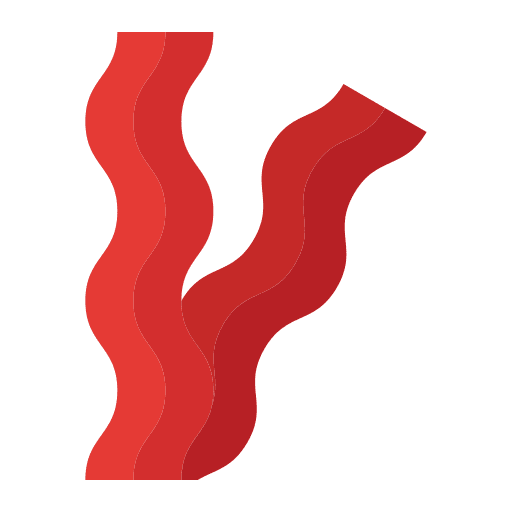 Bacon food and restaurant bbq pork icon Bacon food and restaurant bbq pork icon