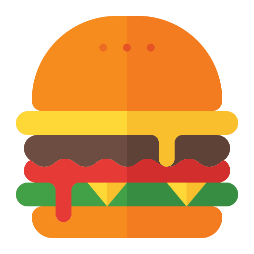 Burger cheese junk food food and restaurant icon