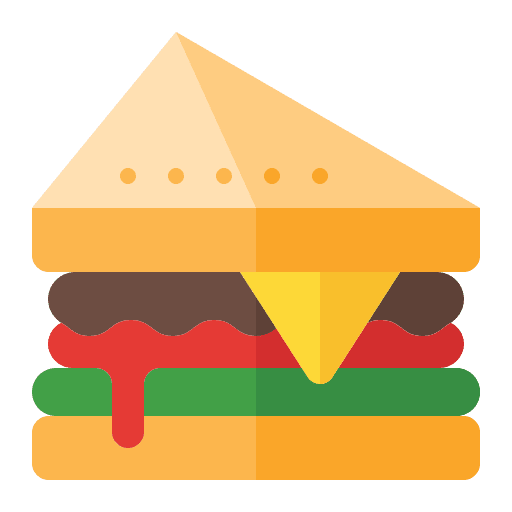 Sandwich bread fast food junk food icon