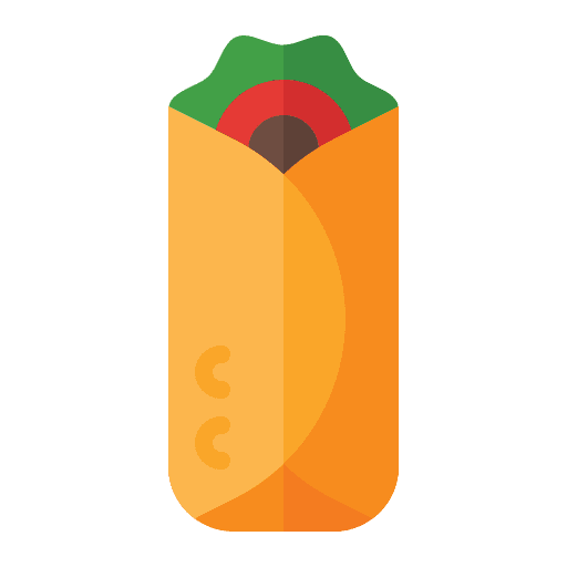 Burrito meat tortilla mexican food icon Burrito meat tortilla mexican food icon