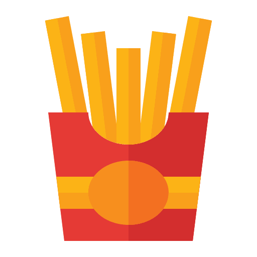 French fries fried potatoes french fries food and restaurant icon French fries fried potatoes french fries food and restaurant icon