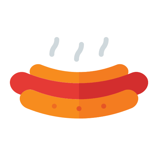 Hot dog sandwich food and restaurant sausage icon Hot dog sandwich food and restaurant sausage icon