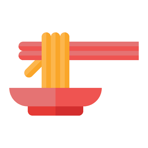 Soba food and restaurant yakisoba chinese food icon