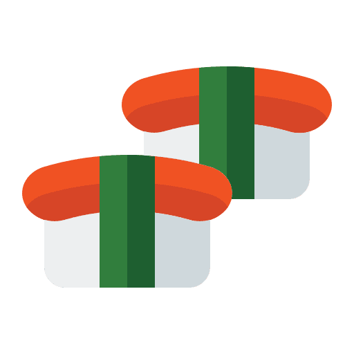 Nigiri sushi rice raw icon Nigiri sushi rice raw icon