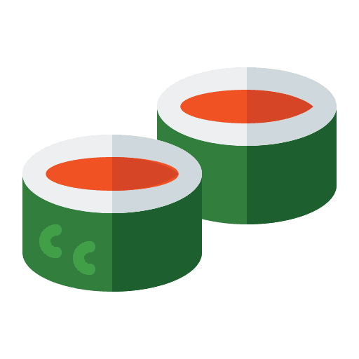 Sushi maki raw salmon icon Sushi maki raw salmon icon