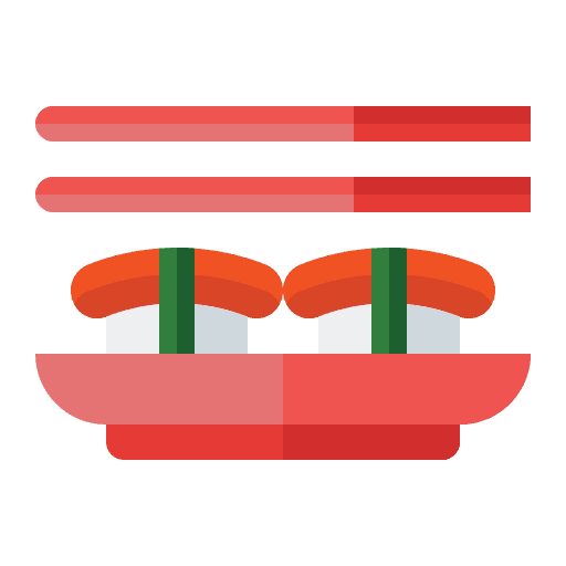 Sushi roll fish salmon raw icon