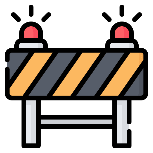 Barrier traffic barrier barrier road block icon