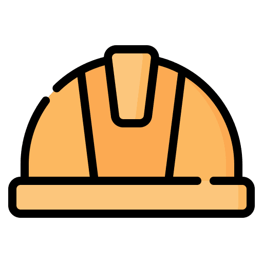 Helmet construction worker industry icon