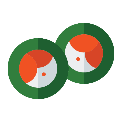 Sushi rice maki raw icon Sushi rice maki raw icon