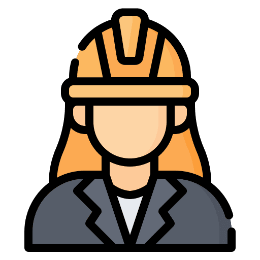 Engineer helmet profession woman icon Engineer helmet profession woman icon