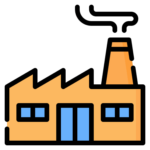 Factory manufacturing industry architecture and city icon Factory manufacturing industry architecture and city icon