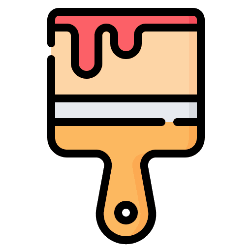 Paintbrush construction construction and tools paint brush icon Paintbrush construction construction and tools paint brush icon