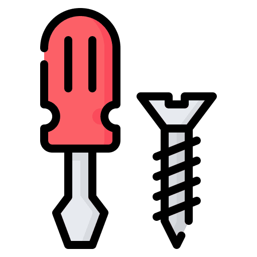 Screwdriver construction improvement work tool icon Screwdriver construction improvement work tool icon