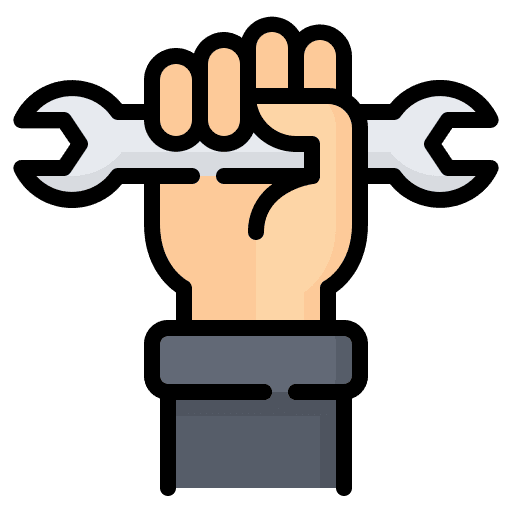 Wrench hand installation construction and tools icon Wrench hand installation construction and tools icon
