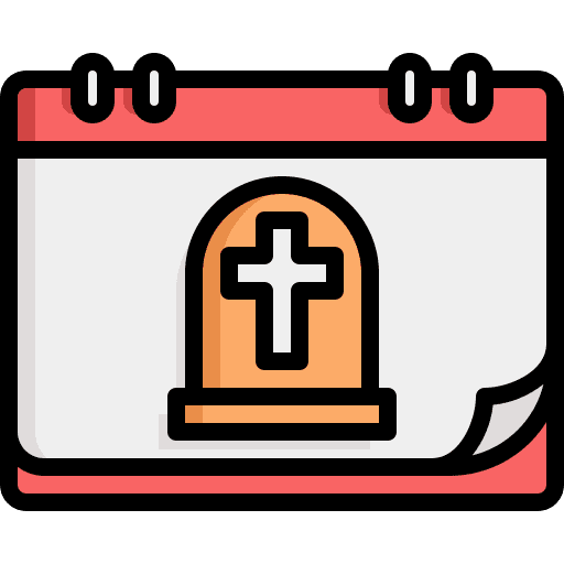 Grave culture graveyard time and date icon