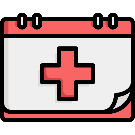 Medical date health time and date icon