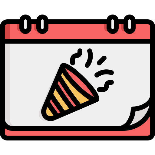 Party event date calendar icon