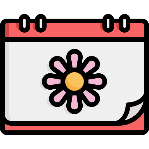 Springtime date spring calendar icon
