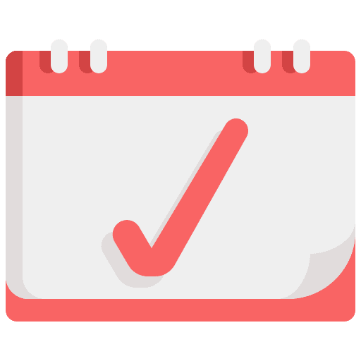 Correct organization calendar time icon