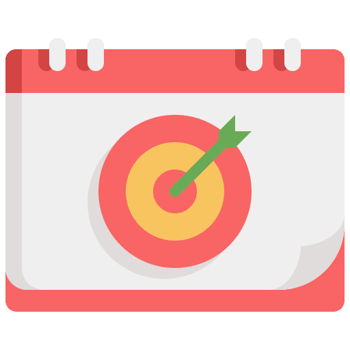 Goal event organization calendar icon